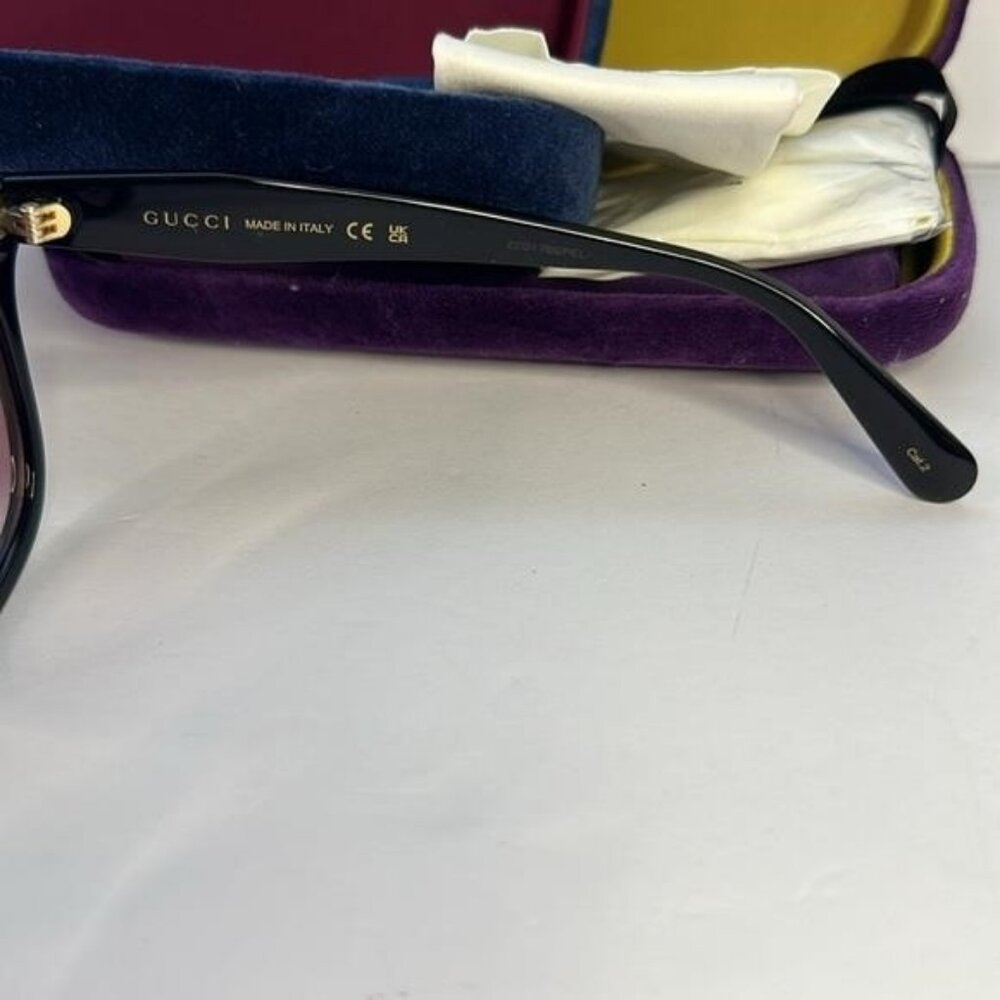New Authentic GUCCI  Acetate Sunglasses GG0800SA Black - Picture 10 of 12